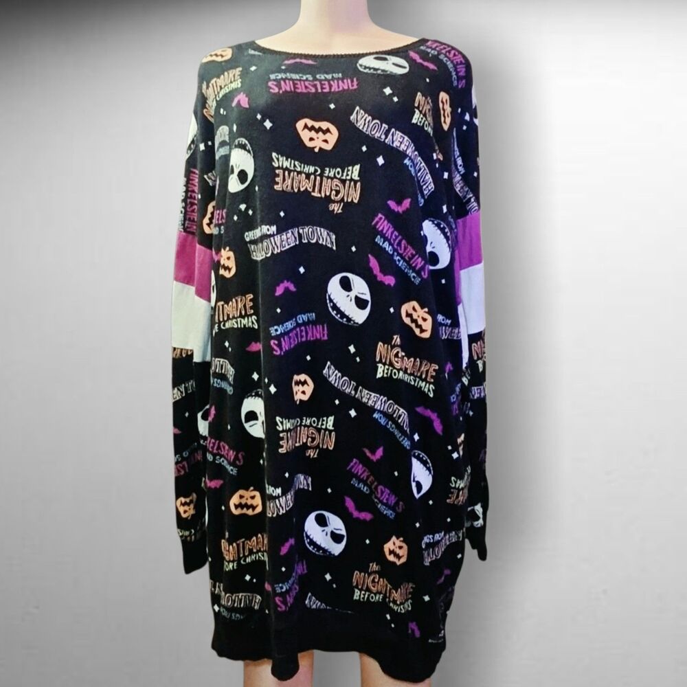 Disney Nightmare Before Christmas Plus Size 3X Sleep Shirt Nightgown